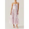 Astr The Label Temperance Tiered Corset Midi Dress In Lilac