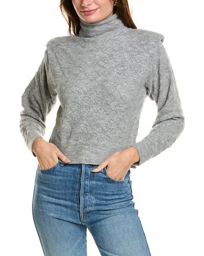 Astr The Label Textured Turtleneck Wool-blend Sweater In Grey