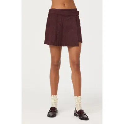 Astr The Label Theodora Faux Suede Miniskirt In Purple