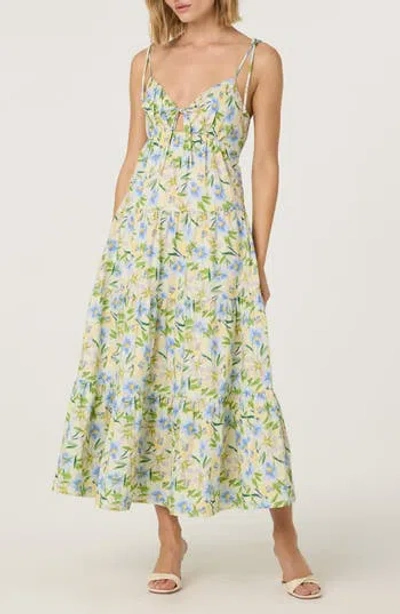 Astr The Label Tie Strap Tiered Maxi Dress