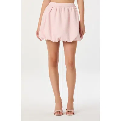 Astr The Label Tweed Bubble Hem Miniskirt In Pink
