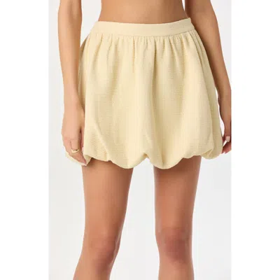 Astr The Label Tweed Bubble Hem Miniskirt In Yellow