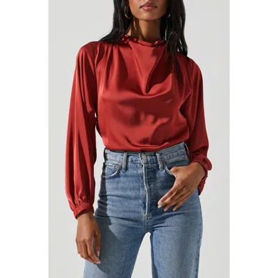 ASTR ASTR THE LABEL VERONICA OPEN BACK MATTE SATIN TOP