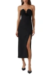 Astr The Label Vianna Strapless Midi Dress In Black