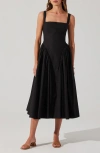 Astr The Label Vinya Cotton Dress In Black