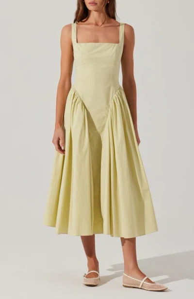 Astr The Label Vinya Cotton Dress In Pistachio
