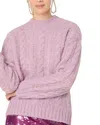 Astr The Label Violetta Cable Knit Sweater In Purple