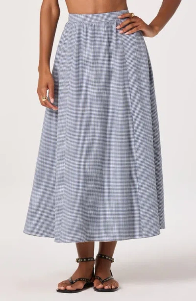 Astr The Label Wylda Floral Print Maxi Skirt In Blue