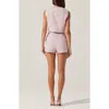 Astr The Label Wynn High Waist Tweed Shorts In Pink Multi