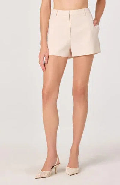 Astr The Label Wynn High Waist Twill Shorts In Cream