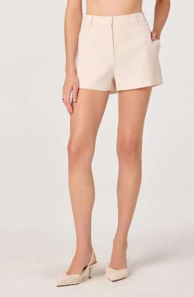 Astr The Label Wynn High Waist Twill Shorts In Neutral