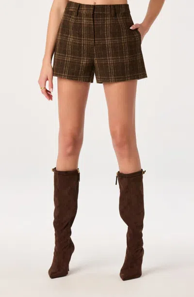 Astr The Label Wynn Plaid Shorts In Multi