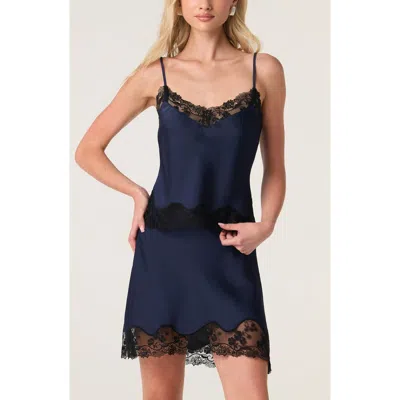 Astr The Label Yulissa Lace Trim Camisole In Blue