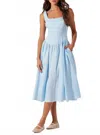 Astr The Label Thierry Sleeveless Midi Dress In Blue