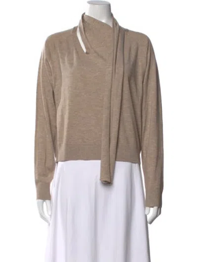 Pre-owned Astr Tie Neck Sweater In Neutrals