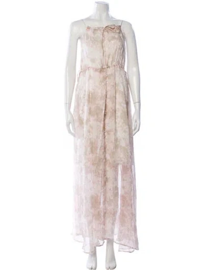 Pre-owned Astr Tie-dye Print Long Dress In Multi