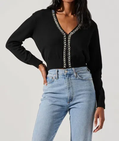 Astr Torrance Cardi In Black