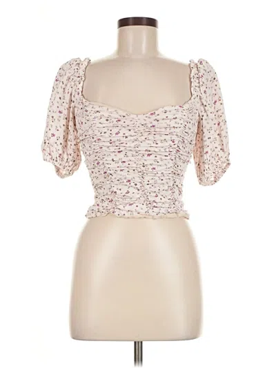 Pre-owned Astr Tube Top Ivory Sweetheart Neckline Tops In White