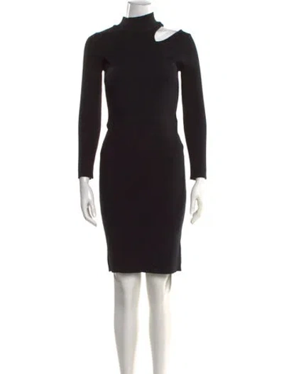 Pre-owned Astr Turtleneck Knee-length Dress In Black