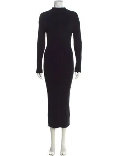 Pre-owned Astr Turtleneck Long Dress In Black