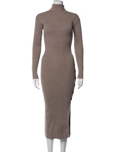 Pre-owned Astr Turtleneck Long Dress In Multicolor