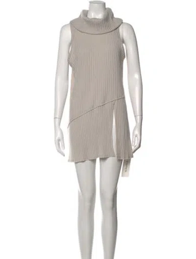 Pre-owned Astr Turtleneck Mini Dress In Gray