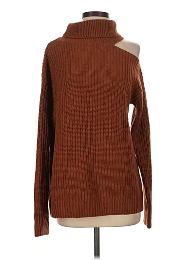 Pre-owned Astr Turtleneck Sweater In Brown