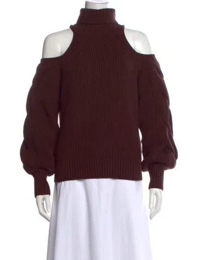 Pre-owned Astr Turtleneck Sweater In Burgundy