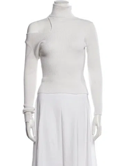 Pre-owned Astr Turtleneck Sweater In White
