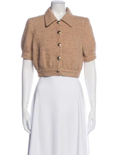 Pre-owned Astr Tweed Pattern Jacket In Brown