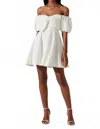Astr Ula Mini Dress In White In White