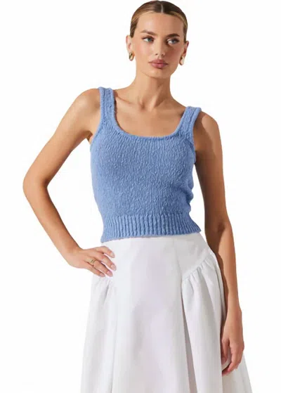 Astr Virgo Sweater Tank Top In Sky Blue