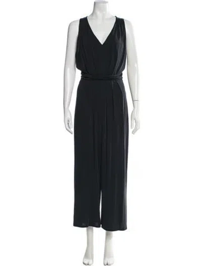 Pre-owned Astr V-neck Jumpsuit In Black