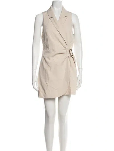 Pre-owned Astr V-neck Jumpsuit In Neutrals