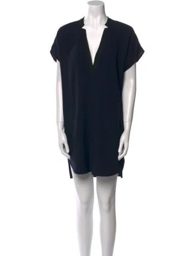 Pre-owned Astr V-neck Mini Dress In Black