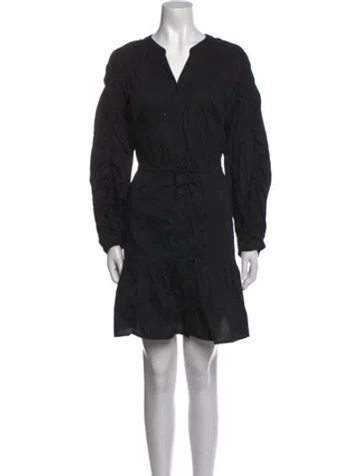 Pre-owned Astr V-neck Mini Dress In Black