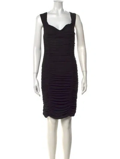 Pre-owned Astr V-neck Mini Dress In Black