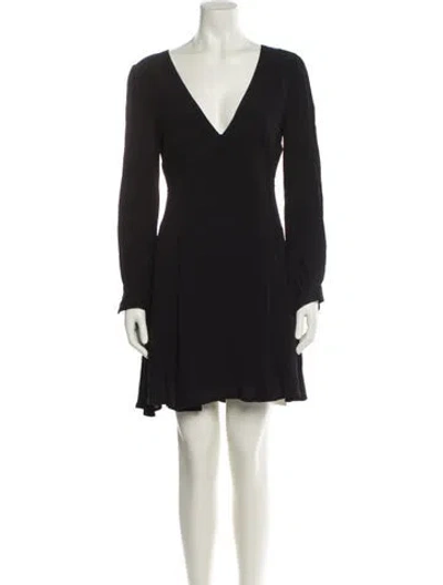 Pre-owned Astr V-neck Mini Dress In Blue