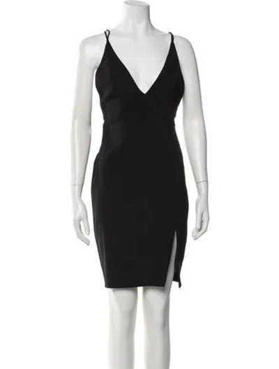 Pre-owned Astr V-neck Mini Dress In Gray