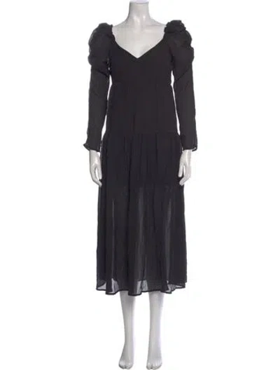 Pre-owned Astr V-neck Mini Dress In Gray