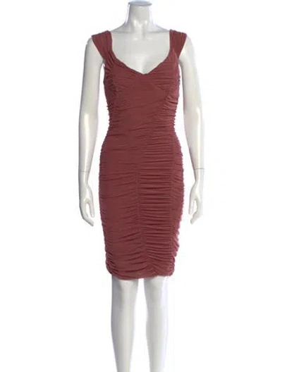 Pre-owned Astr V-neck Mini Dress In Pink