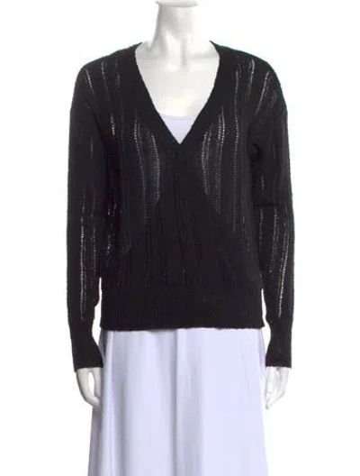 Pre-owned Astr V-neck Sweater In Black