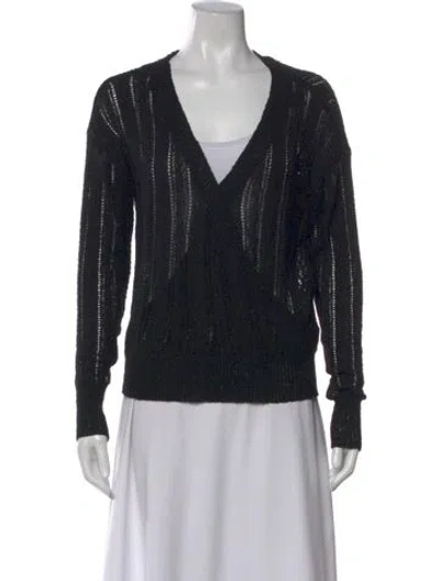 Pre-owned Astr V-neck Sweater In Black