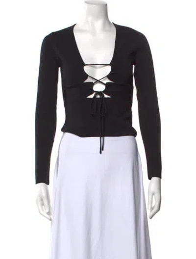 Pre-owned Astr V-neck Sweater In Black