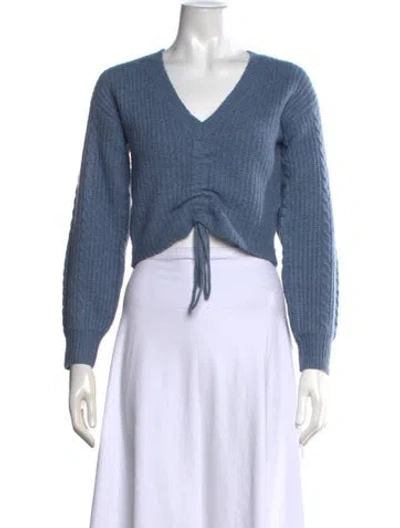Pre-owned Astr V-neck Sweater In Blue