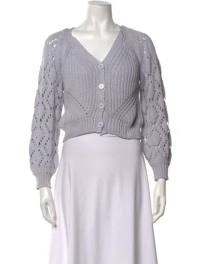 Pre-owned Astr V-neck Sweater In Blue