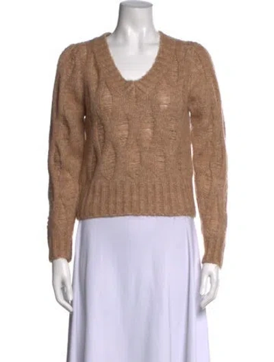Pre-owned Astr V-neck Sweater In Brown