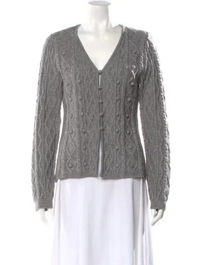 Pre-owned Astr V-neck Sweater In Gray