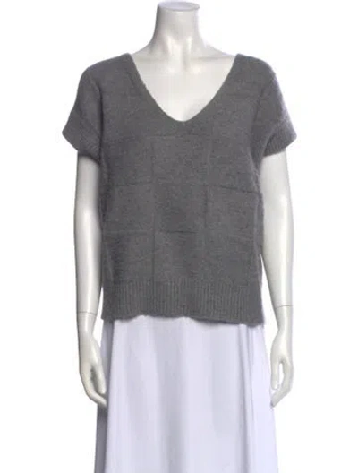 Pre-owned Astr V-neck Sweater In Gray