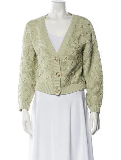 Pre-owned Astr V-neck Sweater In Green